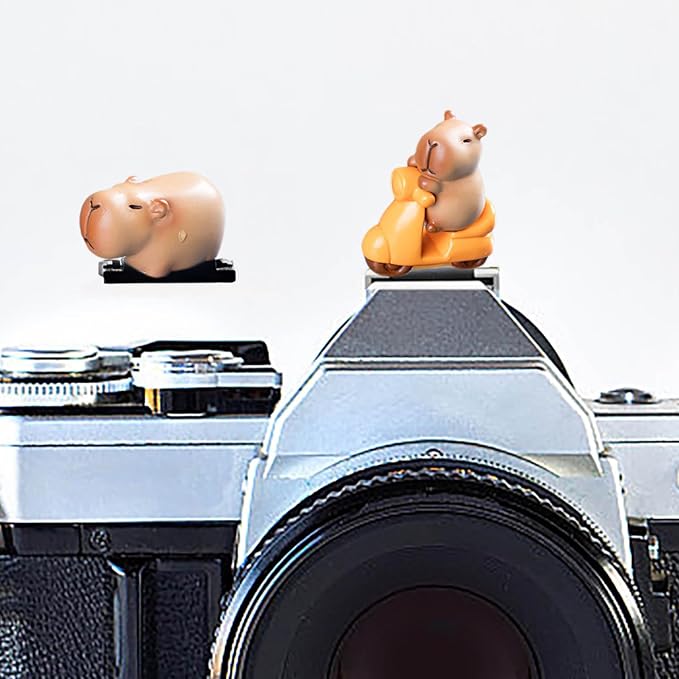 Camera Hot Shoe Cover, Cartoon Hot Shoe Cap, Hot Shoe Protector Compatible with Sony Fujifilm Fuji Canon Nikon Pentax Leical Panasonic (2pcs Motorcycle Capybara) - Image 6