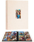 Aevdor 3.5x5 Photo Album, Holds 256 Photos, Linen Cover, Beige | Vertical 3.5x5 Clear Pockets, Front Display Window, Baby, Travel, Family & Anniversary Memories by Aevdor