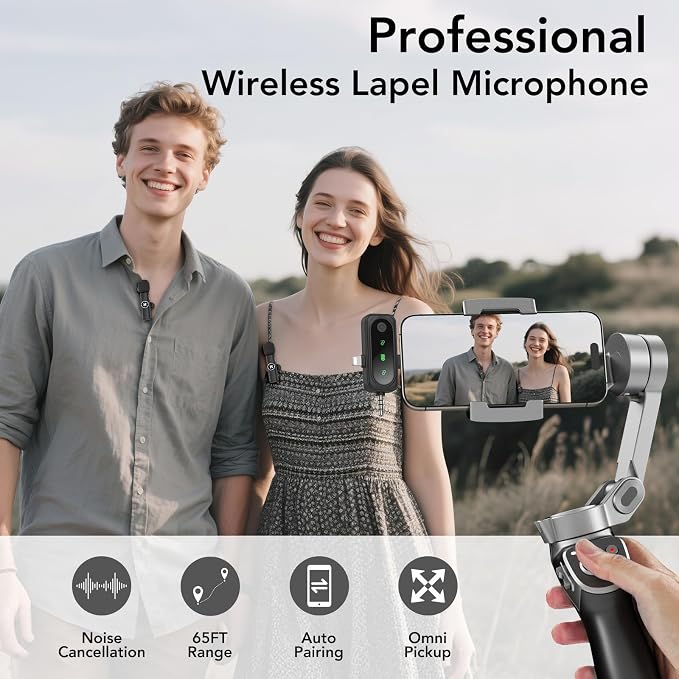 HEHOTTC 3 in 1 Mini Wireless Lavalier Microphone for All Devices (iOS, Andriod, Camera, PC) - Noise Reduction Lapel Mic for Recording, Clip on Omni Lav Mic for Video Recording, Tiktok, YouTube, Vlog - Image 4