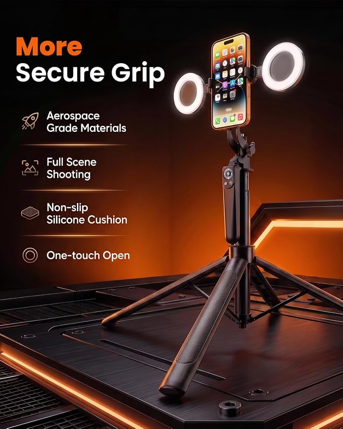 Content Creator Essentials Kit 71" Tripod Light Wireless Microphone &Remote | Vlogging Kit Tripod for iPhone/Android, No App, Selfie Stick Phone Stand for Video Recording Live Streaming TikTok, YouTube - Image 3