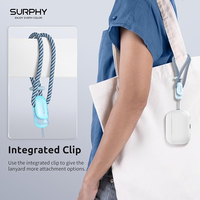 SURPHY 2 Pack Phone Lanyard, Phone Wrist Strap for Case, Camera Wrist Strap | Ultra-Light 2-Color Braided Phone Strap, Cellphone Charm Strap, Anti-Lost Wrist Lanyard for Women and Men, Cloud Blue Gray - Image 3