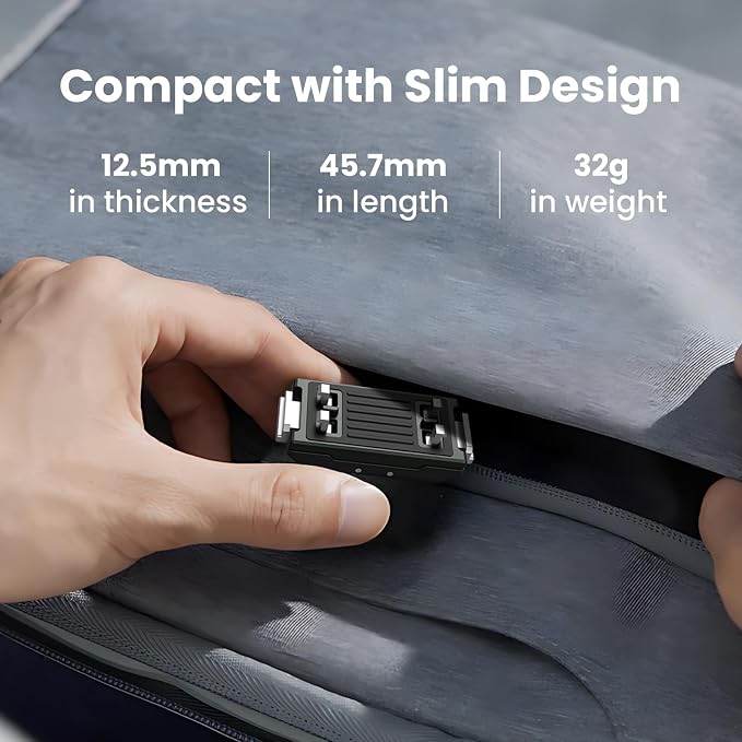 Stainless Steel Magnetic Quick Release Mount for Insta360 Ace Pro 2/X6/X5/X4 Air,Metal QR Adapter Bracket with 2 Prong & 1/4"-20 Thread, Anti-Vibration Silicone Pad for Cycling Skiing Vlog - Image 7