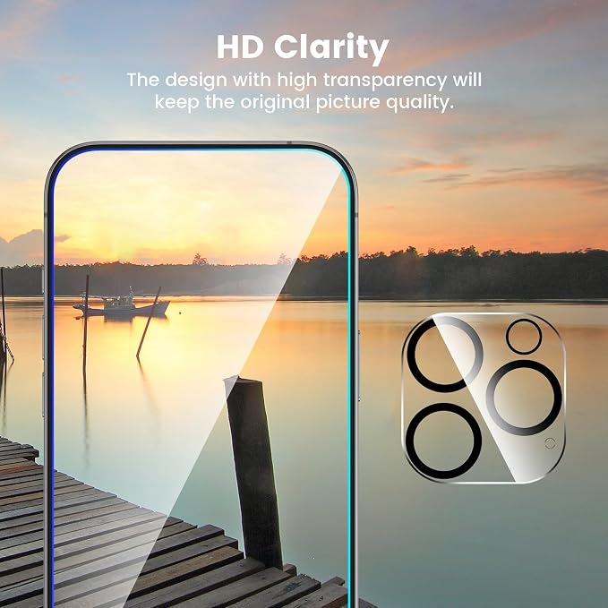 Maxdara [6 in 1 for iPhone 16 Pro Screen Protector (6.3 inches) | iPhone 16 Pro Back Screen Protector and Front Screen Protector with Camera Protector - Image 6