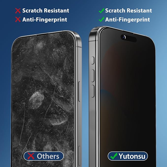 2+2 Pack Privacy Screen Protector for iPhone 17 Air 6.5-Inch | with Camera Lens Protector, Anti-Spy Tempered Glass Film, Easy Installation, 9H Hardness, Case Friendly - Image 4