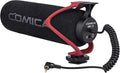 COMICA CVM-V30 LITE Video Microphone,Super-Cardioid Condenser On-Camera Shotgun Microphone for Canon Nikon Sony Panasonic DSLR Cameras,Mic for iPhone Android Smartphone with 3.5mm Jack(Red) by COMICA
