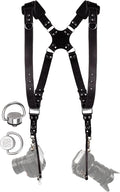 Dual Camera Harness Leather Camera Strap DSLR/SLR, All-Day Comfort by CCoiro