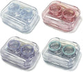 Contact Lens Case, Travel Size Flip Top Cute Contact Lenses Applicator Remover Tool Kit with Solution Bottle for Daily Outdoor (4 Pack) by Howinn