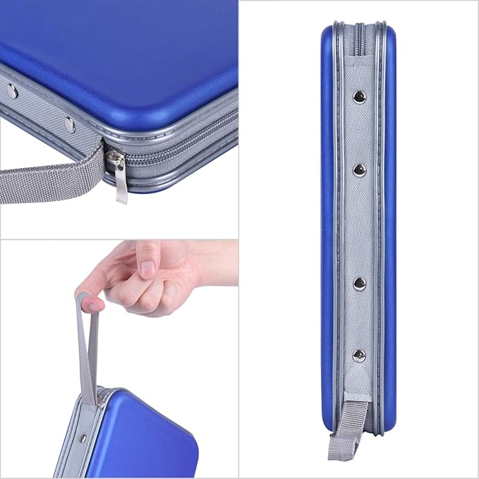 alavisxf xx CD Holder, 72 Capacity Hard Plastic Storage Case for Car | CD DVD Case, Portable Hand Strap, Zipper Closure, Anti-Slip Sleeves, Disc Storage Organizer, for Home Office Travel - Image 2