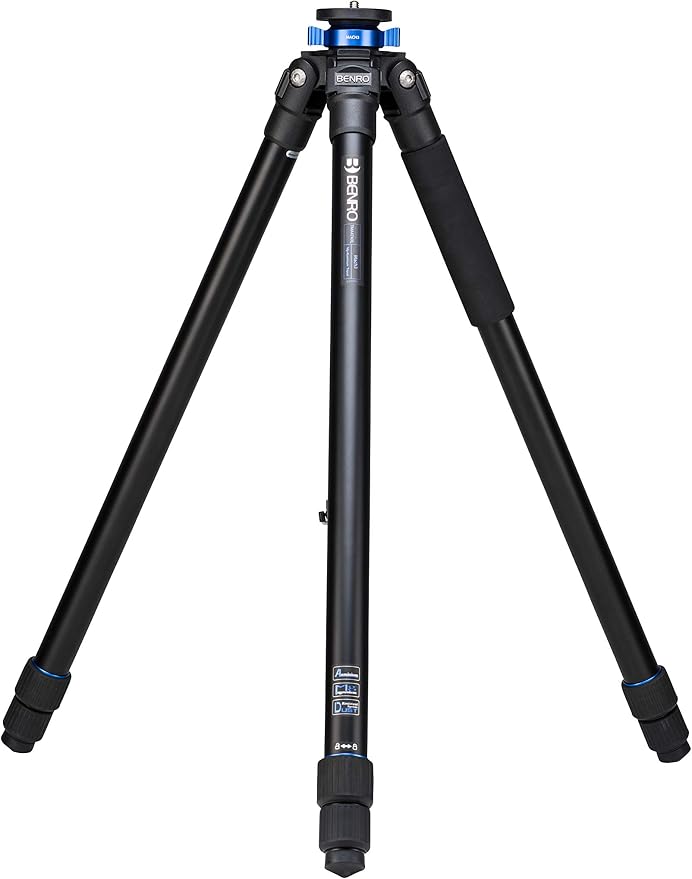 Benro Mach3 AL Series 4 Extra Long Tripod, 3 Section, Twist Lock Legs, 85.1" Maximum Height, 44.1 lb. Load Capacity- Black (TMA47AXL) - Image 3
