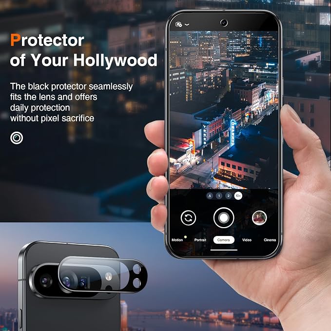LK for Google Pixel 10 Pro Screen Protector+Camera Lens Protector | Tempered Glass Fit Lens Cutouts Ports, one second Fingerprint Unlock, 0 Bubble, with Easy Installation Tool - Image 5