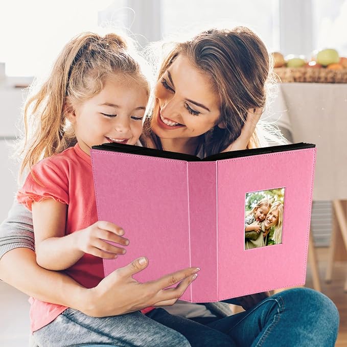 Ywlake Photo Album 4x6 300 Pockets, Leather Photo Albums Holds 300 Horizontal Only Pictures Pink - Image 6