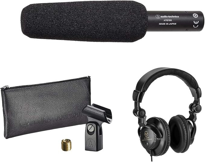 Audio-Technica AT875R Line + Gradient Shotgun Condenser Microphone and Headphone Kit by Unknown