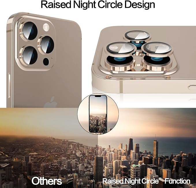 YWXTW [Upgraded Camera Lens Protector for iPhone 13 Pro Max 6.7 Inch/iPhone 13 Pro 6.1 Inch, [Keep Original Camera] [Installation Frame] Tempered Glass Camera Lens Cover, 1 Set - Image 5