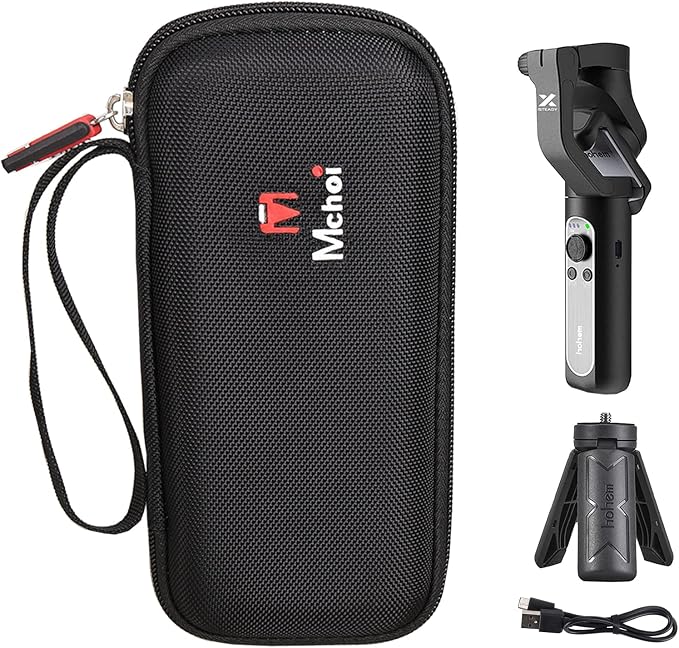 Shockproof Carrying Case Fits for Gimbal Stabilizer for Smartphone 3-Axis Phone Gimbal, Waterproof Black Travel Protective Case - Image 6