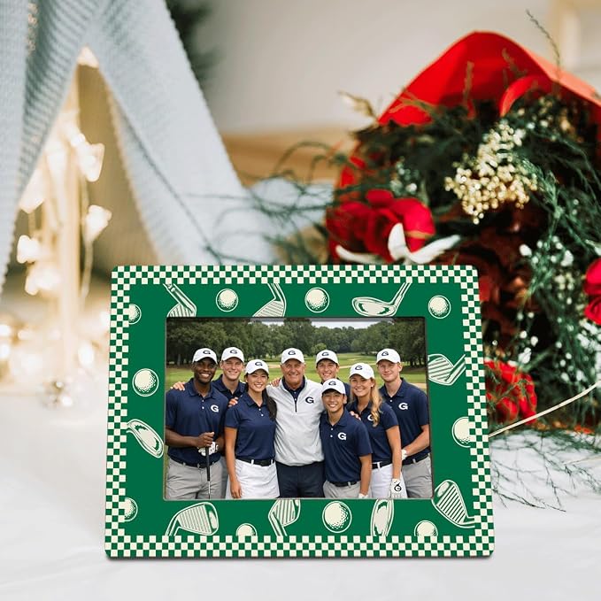 Golf Picture Frame, Golf Room Decor, Golfer Desk Decoration | A freestanding golf frame for team and course photos, ideal for office desks, shelves, clubhouses and trophy displays. - Image 3