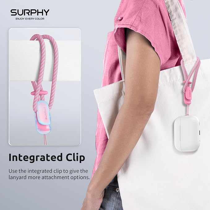 SURPHY 2 Pack Phone Lanyard, Phone Wrist Strap for Case, Camera Wrist Strap | Ultra-Light 2-Color Braided Phone Strap, Cellphone Charm Strap, Anti-Lost Wrist Lanyard for Women and Men, Rose Pink Gray - Image 3
