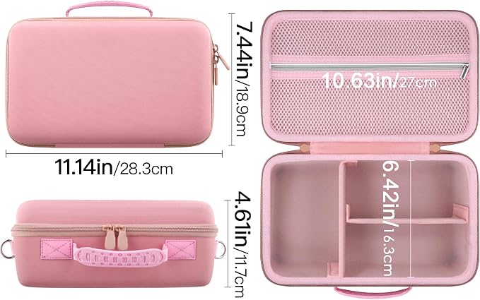 Hard Case for Canon EOS Rebel T7/T100/R50/R100 DSLR Camera with Lens | Fits for Canon T7/T100/R50/R100/R5/R6 V//R6 Mark II DSLR Camera and Lens, With Shoulder Strap, Protective Case, Pink - Image 6