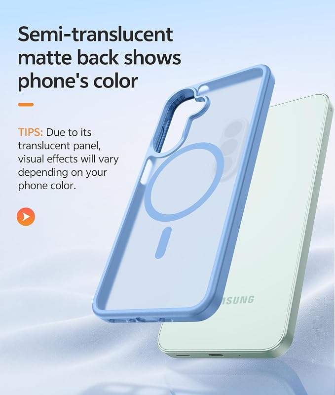 FNTCASE for Galaxy A27 5G Phone Case, Fit for Magsafe, Screen Protector | Translucent Matte, 14FT Military Grade Drop Protection, Slim Shockproof Protective, for Samsung A 27 4G Cover, Light Blue - Image 5
