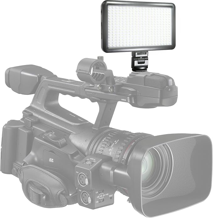 Vidpro LED-300 Photo and Video Light Kit - On Camera Panel LED Light - Adjustable and Dimmable Light Fits Cameras Video Camcorders and DLSR w/Hot Shoe Includes Rechargeable Battery Diffuser and More - Image 5