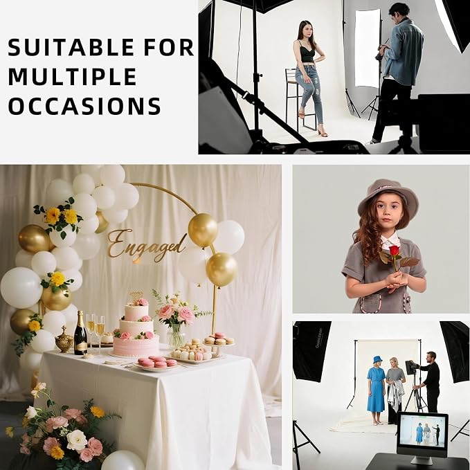 Beige Photo Backdrop for Photography Photoshoot Background, 5x10FT | Multipurpose Screen for Portrait Studio Video Recording Party Non-Reflective Easy Setup High Density - Image 5
