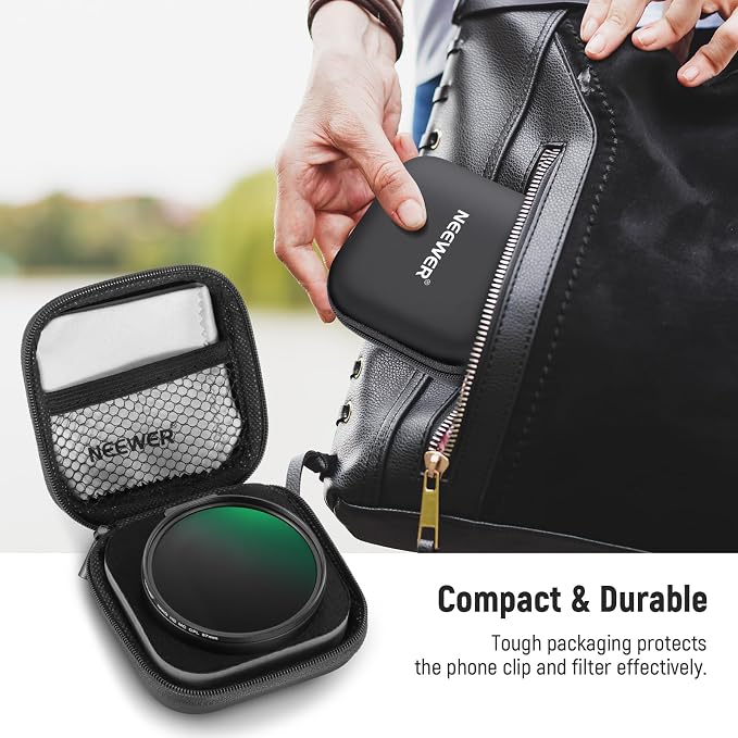NEEWER 67mm CPL Filter for Phone, Circular Polarizing Camera Lens Filter with Cold Shoe Clip Compatible with iPhone 17 16 16e 15 Pro Max Plus 14 13 Android Samsung Galaxy S25 Ultra, FL-27 - Image 8