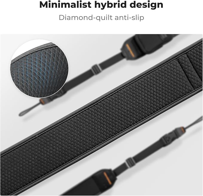 K&F CONCEPT Camera Neck Strap | Soft Neoprene, Adjustable Shoulder Belt, Zipped Pocket, Compatible with Sony/Canon/Nikon/Fuji DSLR SLR Mirrorless - Image 8