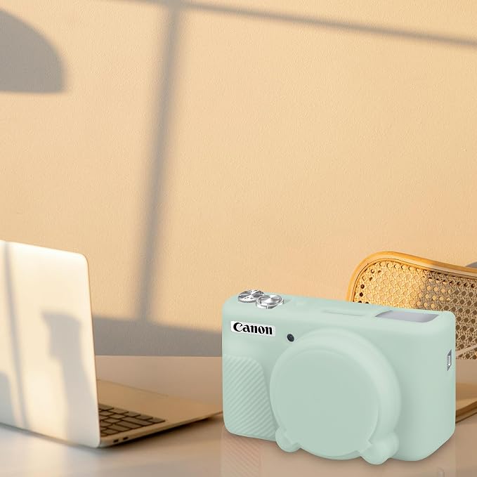 BOVKE Silicone Camera Case for Canon PowerShot SX740 / SX730 Digital Camera, SX740 HS Soft Protective Case Cover Rubber Camera Slim Fit Sleeve with Removable Lens Cover, Jelly Green - Image 7