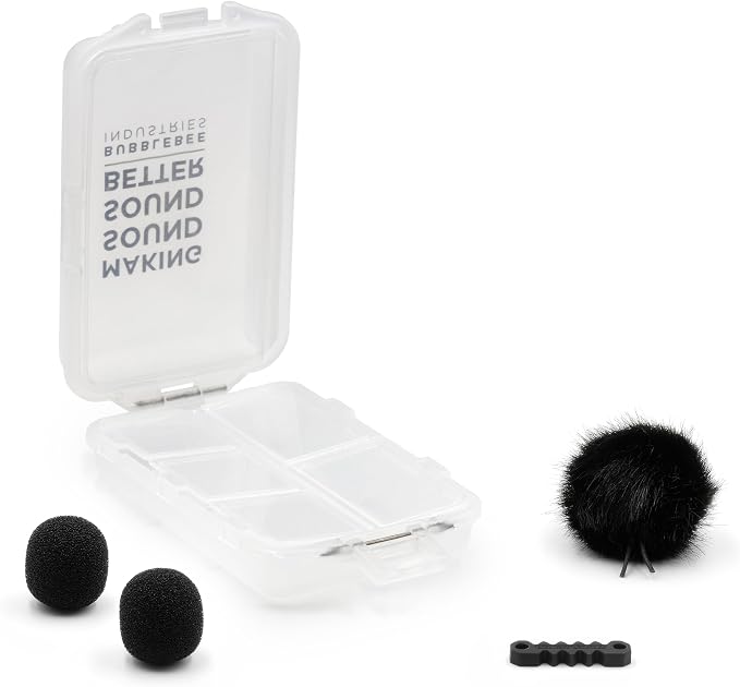 Bubblebee Outdoor Mic Cover Kit for RODE Lavalier II & RODE Wireless Pro Accessories –Wind Reduction Dead Cat Mic Windscreen Cover –Content Creators, Videographers, Audio Engineers & Filmmakers, Black - Image 4