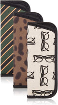 TRIUMPH VISION 3 Pack Reading Glasses Pouch Soft Case Eyeglass Sleeve Slim | Alternative to Bulky Case in bag, Lightweight Lined Padded Protect Optical lens Slip in, Cute Pattern Portable for Daily Use by TRIUMPHVISION