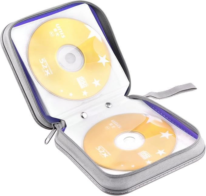 48‑Capacity Hard Plastic CD/DVD Binder for Car, Home & Travel | Zipper‑DVD Organizer, Scratch‑Resistant Sleeves Shield Discs From Dust & Damp; Stores Music, Video, Gaming & Blu‑ray Discs - Image 5