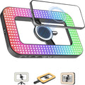Magnetic 6000mAh Selfie Ring Light for iPhone 448LED RGB Light with Stand | RechargeablePhone Light with Mini Tripod Stand Double-Sided Magnetic Handheld Stabilizer for Magsafe/Video Recording/Photos by TONEOF