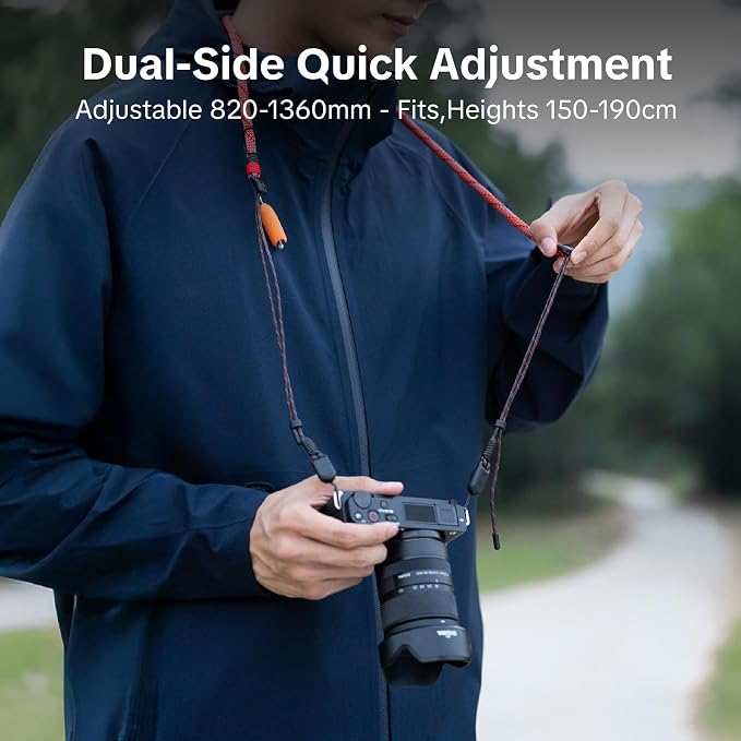 PGYTECH Camera Strap Slim Outdoor Style for Camera & Phone, Quick Release | Shoulder Rope Strap for Compact Camera/Phone, Abrasion-resistant, Adjustable 32.2-53.5in, 66.1lb Capacity, Wilderness Green - Image 7