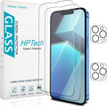 2+2 Pack Screen Protector for iPhone 13 Pro Max Tempered Glass Film | with Camera Lens Protector, Anti Scratch, Bubble Free by HPTech