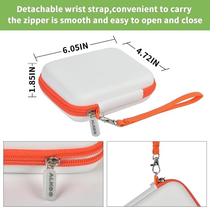 ALKOO Case for LaCie Rugged Mini 1TB/2TB/4TB/5TB External Hard Drive | Portable HDD Holder, Cable Pocket, SD Card Storage, for Photographers, Creators, Students, Office, Travel, Case Only, White - Image 3