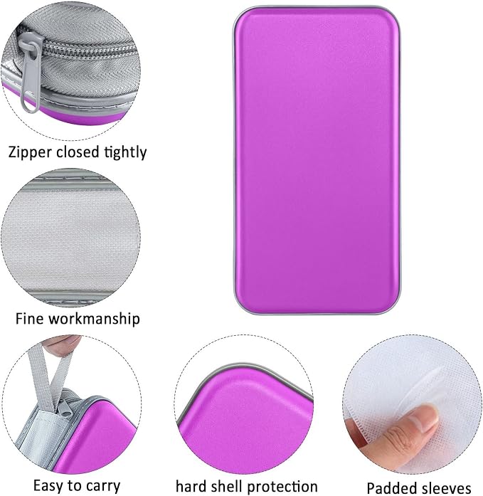 Siveit CD DVD Cases 96 Capacity Disc Storage Binder for Car(Purple) | Hard Plastic CD DVD Disc Cases Storage Binder Wallet for Car Home Office Travel - Image 2