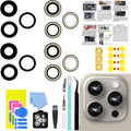 LEAFE for iPhone 15 Pro Max Camera Lens Replacement | 2 Set OEM Original Back Rear Camera Lens Glass Replacement Kit for iPhone 15 Pro Max with Pre-Installed Adhesive by LEAFE