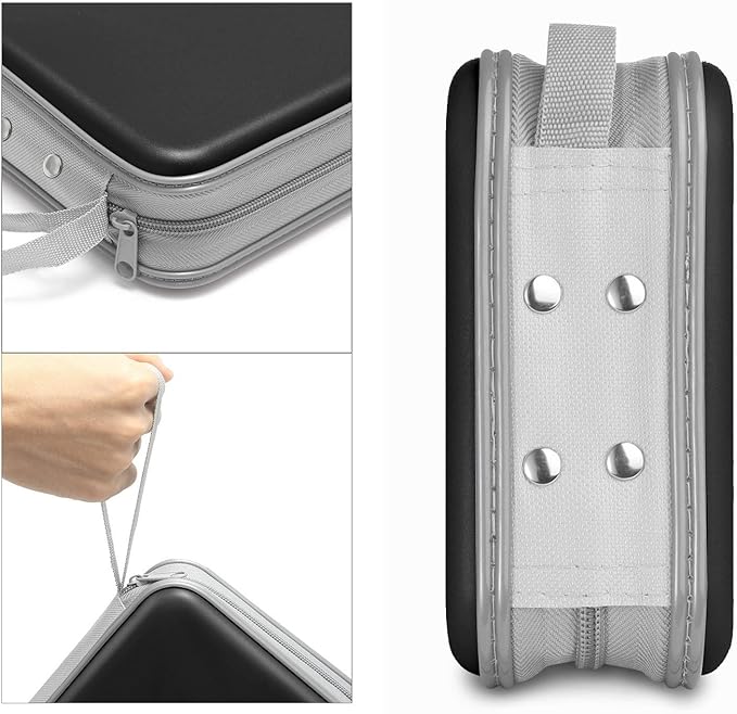 Siveit CD/DVD Cases 40 Capacity Disc Storage Binder for Car(Black) | Holders Wallet Hard Plastic CD/DVD Case for Car Home Office Travel - Image 3