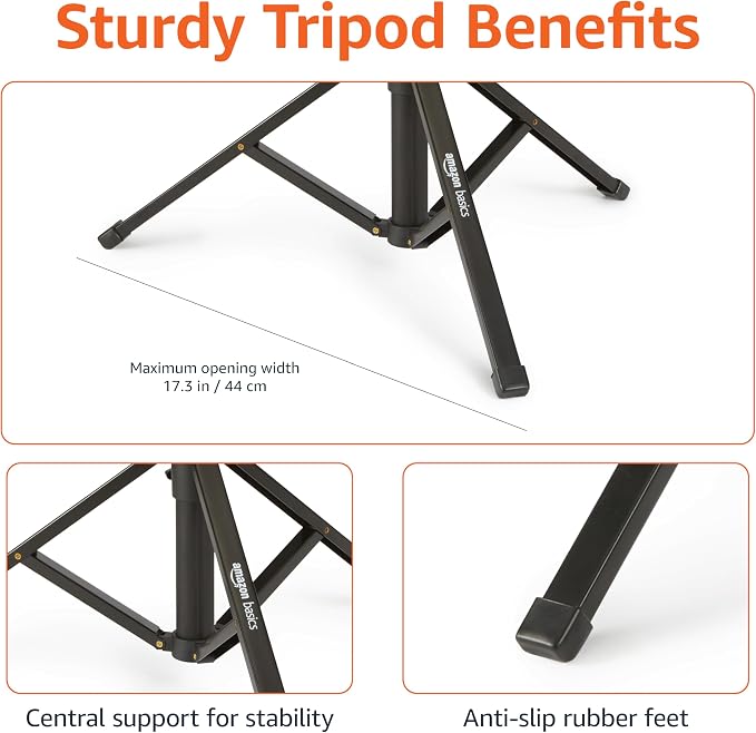 Amazon Basics 64-inch Extendable Tripod for iPhones and Smartphones, Selfie Stick Mode and Phone Tripod Mode, Black - Image 5