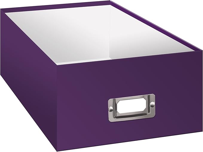 Pioneer B-1 Photo/Video Storage Box - Holds over 1,100 Photos up to 4x6" or 10 VHS Videos, Solid Color: Bright Purple. (Pack of 4) - Image 4