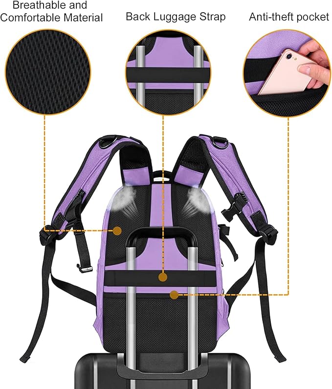 MOSISO Camera Backpack, DSLR/SLR/Mirrorless Photography Camera Bag | 15-16 inch Waterproof Hardshell Case with Tripod Holder&Laptop Compartment Compatible with Canon/Nikon/Sony, Purple - Image 8