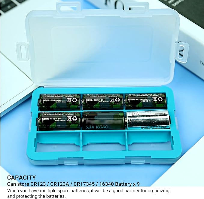 JJC CR123 CR123A Battery Case for 9x CR123 / CR123A / CR17345 / CR16340,Water-Resistant & Shockproof, CR123 CR123A Battery Storage,PP Shell Easy to Carry | Water-Resistant & Shockproof, CR123 CR123A Battery Storage Container Organizer Box, PP Shell Eas... - Image 7