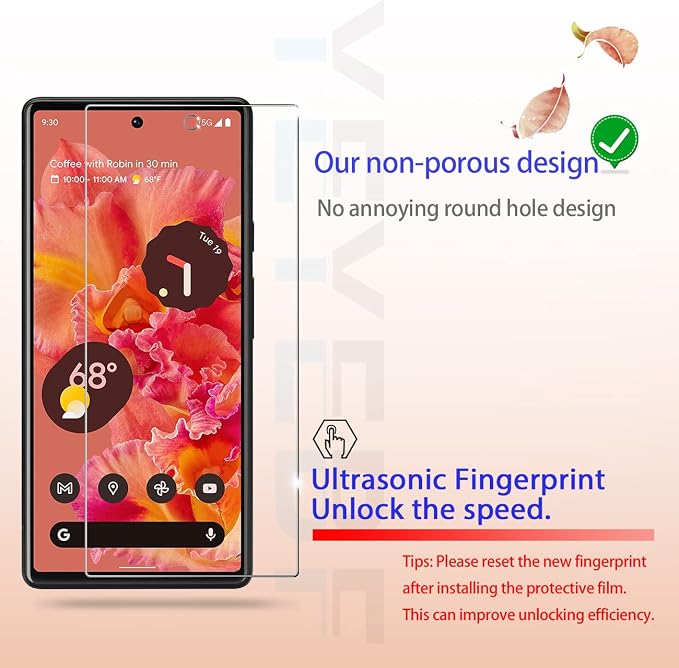 Google Pixel 6 5G Screen Protector + Camera Lens Protectors, [2+2 Pack] Full Coverage Tempered Glass Screen Protector for Pixel 6 [Case-Friendly][Anti-Shatter][3D Glass] - Image 4