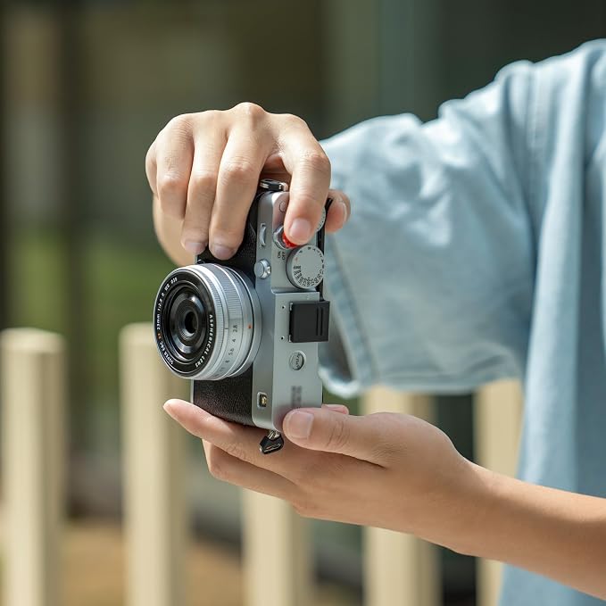 X-E5 Thumb Grip w Shutter Button & Full-Coverage for Fujifilm XE5 - Black | Aluminum Alloy X-E5 XE5 Camera Thumb Grip with Hot Shoe Cover Protector Thumb Rest Support Holder Not Affect The Use of Dial - Image 8