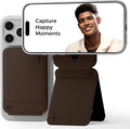 MOFT Phone Tripod Stand, Portable Selfie Stick for iPhone | MOVAS-E- Coffee Leather | Mulit-Angle | Pocket Size | Magsafe Compatible | Easy to Charge | Stylish |For Content Creators by MOFT
