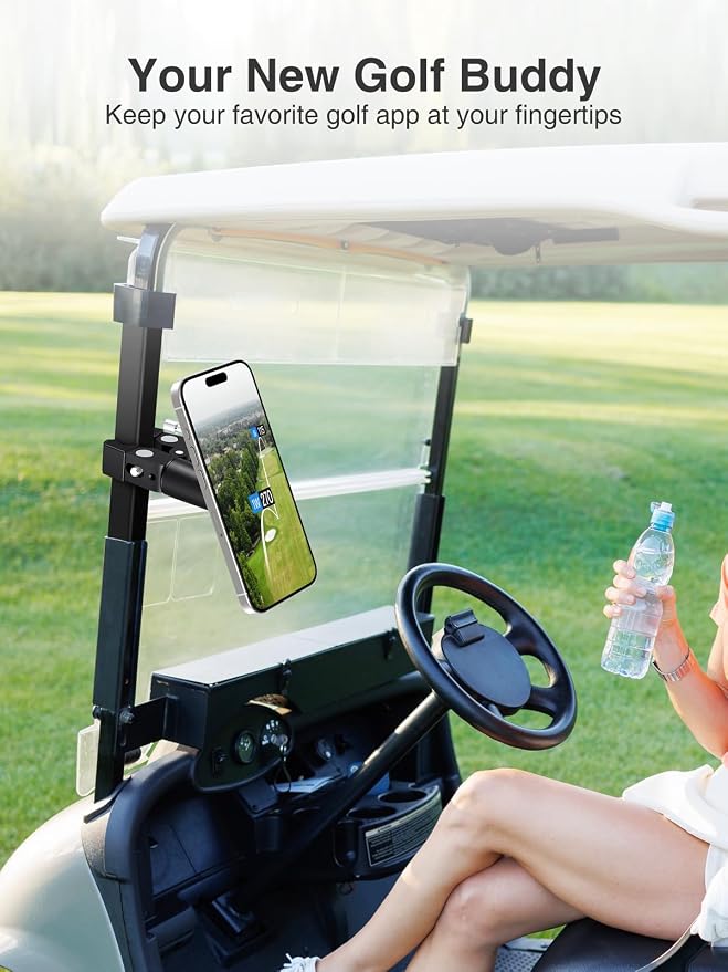 elitehood Magnetic Phone Clamp Mount, Universal Magsafe iPhone Holder Clip | Strong Magnetic, 360 Adjustable, Aluminum Clip On Phone Holder for Mic Stand/Golf Cart/Treadmill/Stroller Fit iPhone 17-12 - Image 9