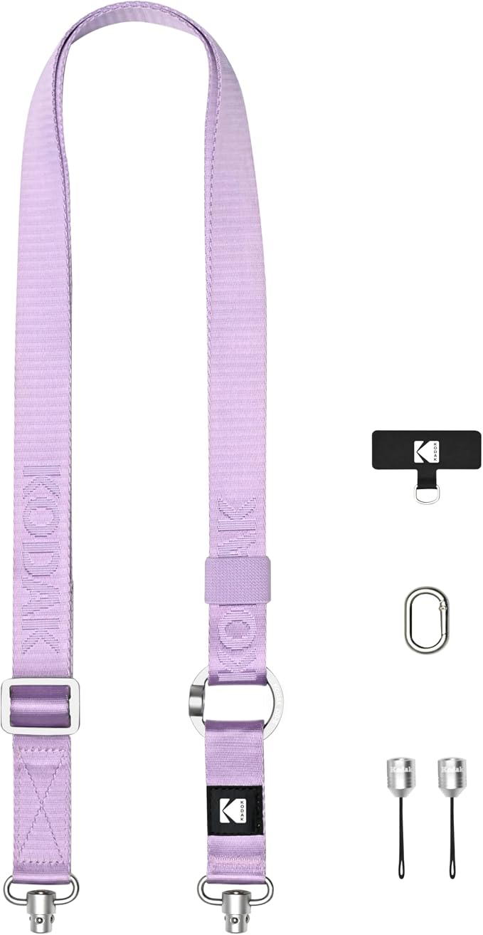KODAK Multi-Purpose Camera Strap (Purple) - Quick-Detach System, Lightweight, Durable Metal Swivels, Multiple Usages, SLR Cameras, Compact Cameras, Smart Phones by Unknown