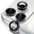 Misea Compatible for iPhone 17 Pro/iPhone 17 Pro Max Camera Lens Protector | 9H Tempered Glass Ultra HD Bling Camera Screen Protector Cover Metal Individual Ring Decoration Accessories, Black by Misea