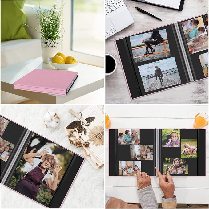 Zesthouse Photo Album Self Adhesive Pages, 60 Pages Magnetic Scrapbook Albums with Sticky Page, Photos Album Holds 8x10 & 5X7 & 4x6 & 6x8 & 3x5, Large Picture Book Ideal Gift for Family Wedding Baby - Image 6