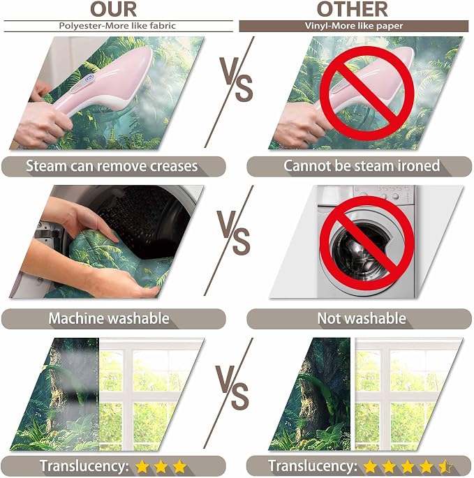 Fabric 12x8ft Jungle Forest Photography Backdrop Rainforest Banner | Tropical Natural Scenery River Background, Summer Adventure Party Decorations, Kids Adult Photo Props, Polyester, Grommets - Image 6