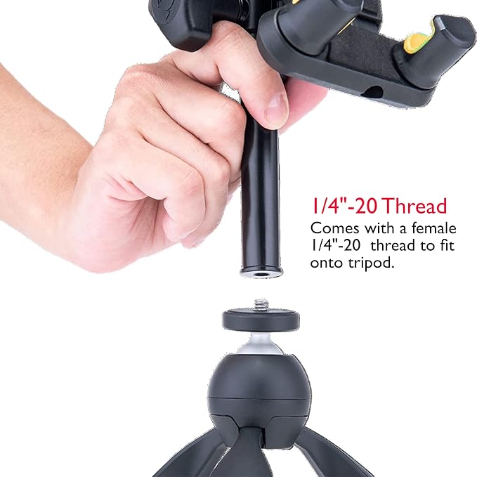 Hercules DG307B Adaptive Series 2-in-1 Smartphone/ Tablet Holder, 6.1” to 13”, Attaches to Desk, Round & Square Tubes, w/ a Lumintrail Cleaning Cloth - Image 5
